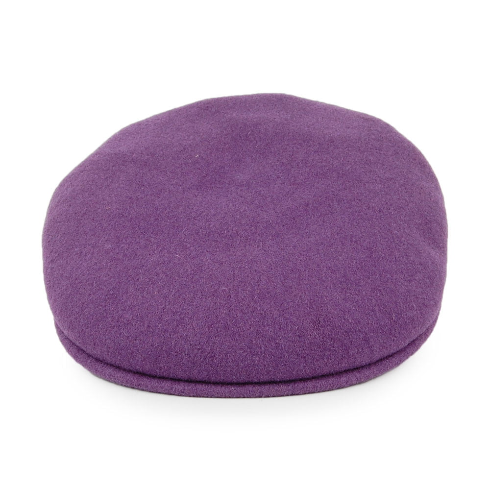 Casquette Plate en Laine 504 mauve foncé KANGOL