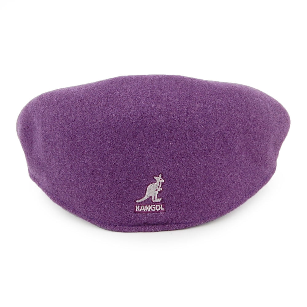 Casquette Plate en Laine 504 mauve foncé KANGOL