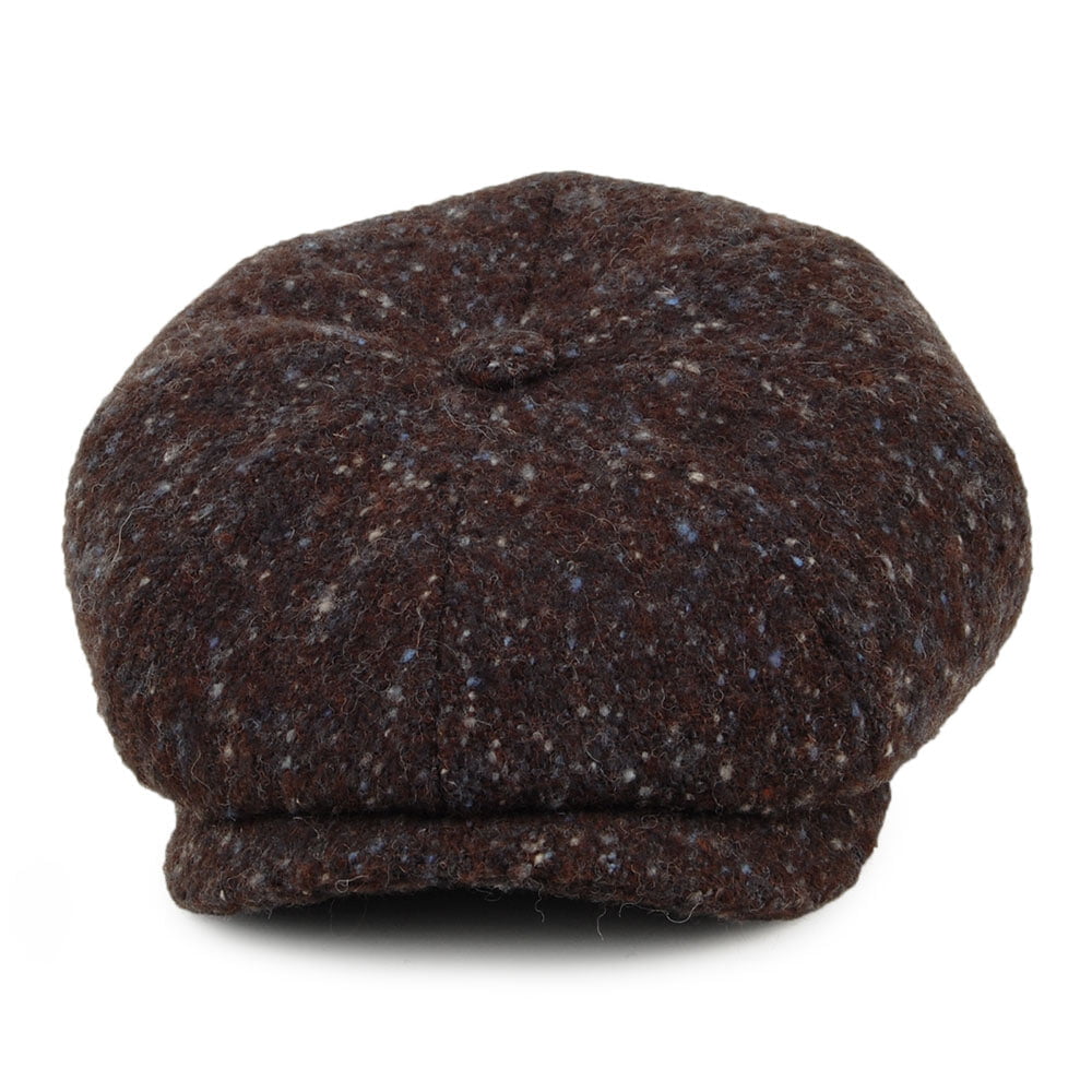 Casquette Gavroche en Tweed du Donegal Hatteras marron STETSON