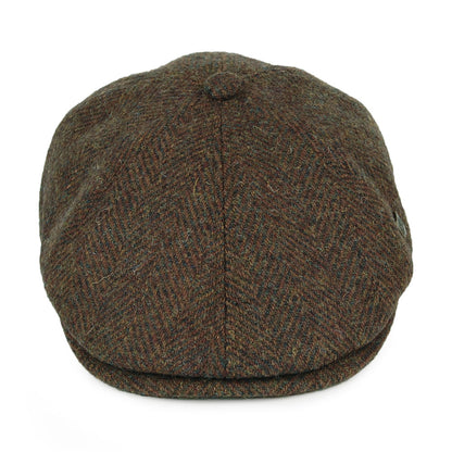 Casquette Gavroche en HARRIS TWEED à Chevrons Hudson marron FAILSWORTH