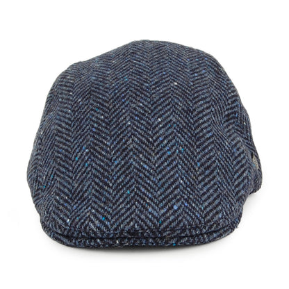 Casquette Plate en Tweed du Donegal à Chevrons Stockholm bleu-multi FAILSWORTH