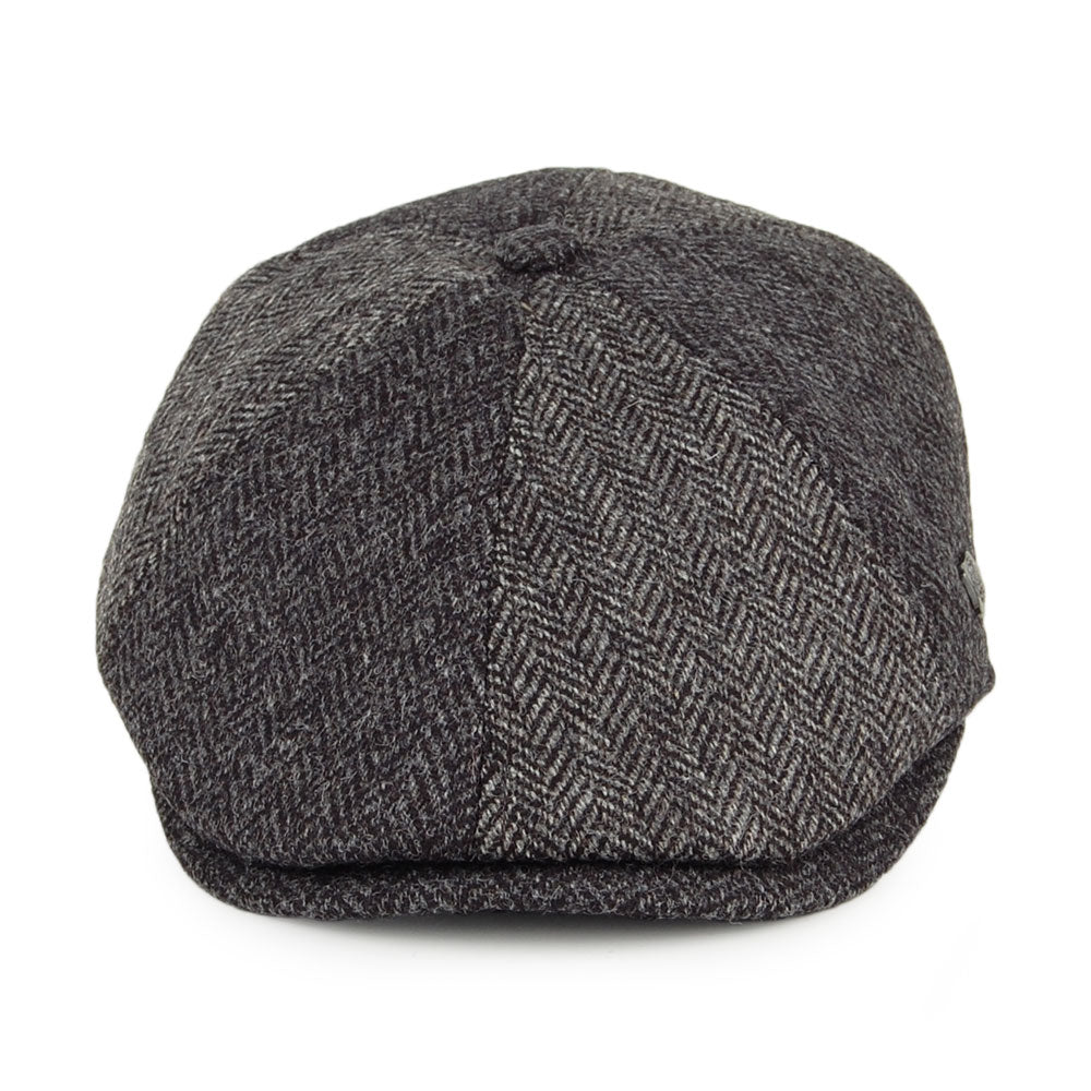 Casquette Gavroche en Laine à Chevrons Bicolore Hoxton gris-charbon FAILSWORTH