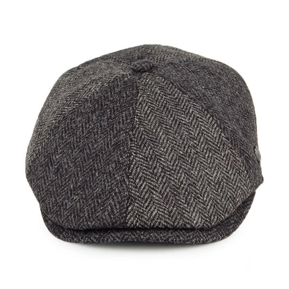 Casquette Gavroche en Laine à Chevrons Bicolore Hoxton gris-charbon FAILSWORTH