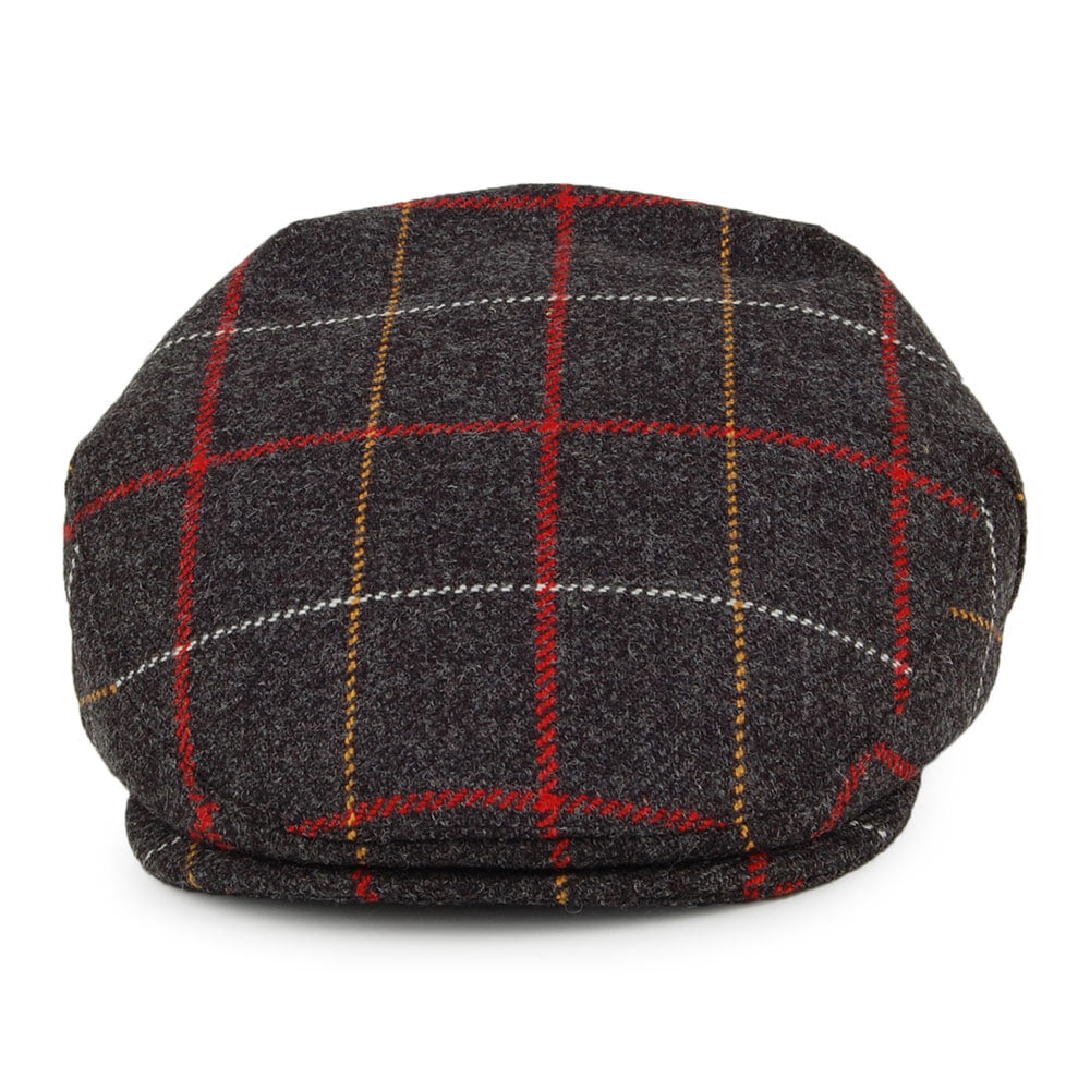 Casquette Plate à Carreaux Seasonal Tweed mélange de gris CHRISTYS