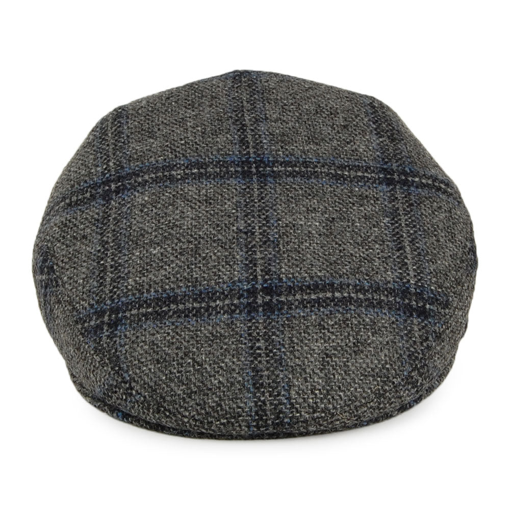 Casquette Plate en Laine Vierge Anglaise à Carreaux gris CITY SPORT