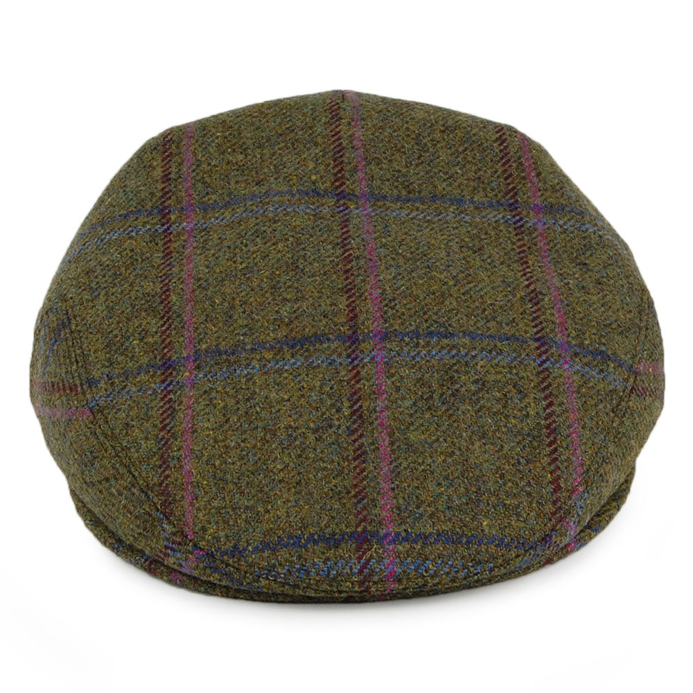 Casquette Plate en Laine Britannique à Carreaux Saxony mousse CITY SPORT