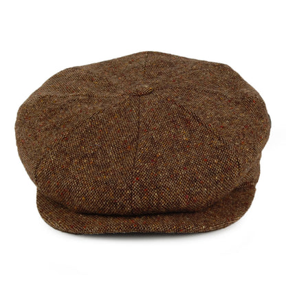 Casquette Gavroche en Tweed du Donegal mélange de marrons CITY SPORT