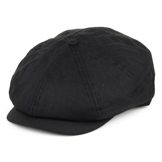 Casquette Gavroche en Coton Ciré British Millerain noir JAXON & JAMES