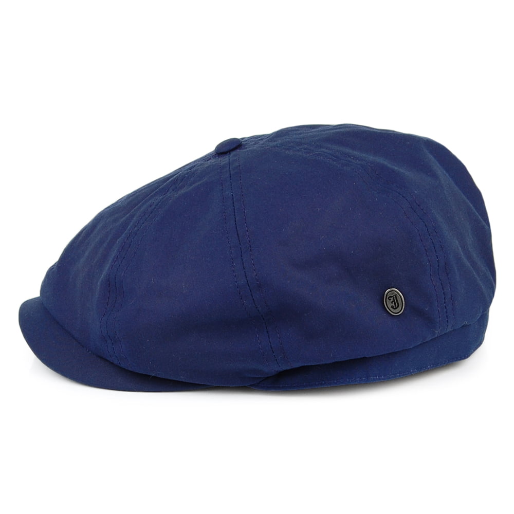 Casquette Gavroche en Coton Ciré British Millerain bleu marine JAXON & JAMES