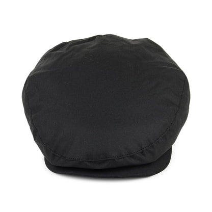 Casquette Plate en Coton Ciré British Millerain noir JAXON & JAMES