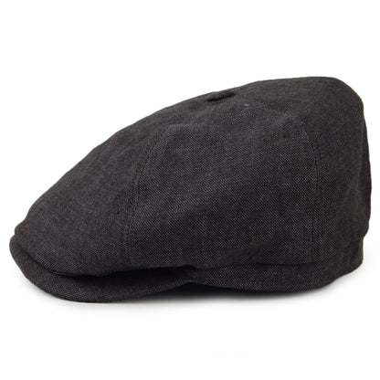 Casquette Gavroche en Lin Irlandais Hudson anthracite FAILSWORTH