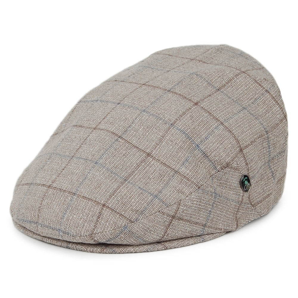 Casquette Plate à Carreaux XX marron clair CITY SPORT