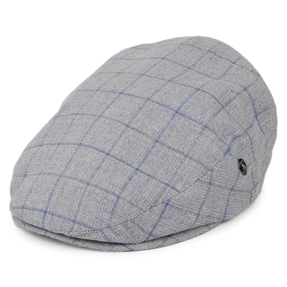 Casquette Plate à Carreaux bleu-gris CITY SPORT