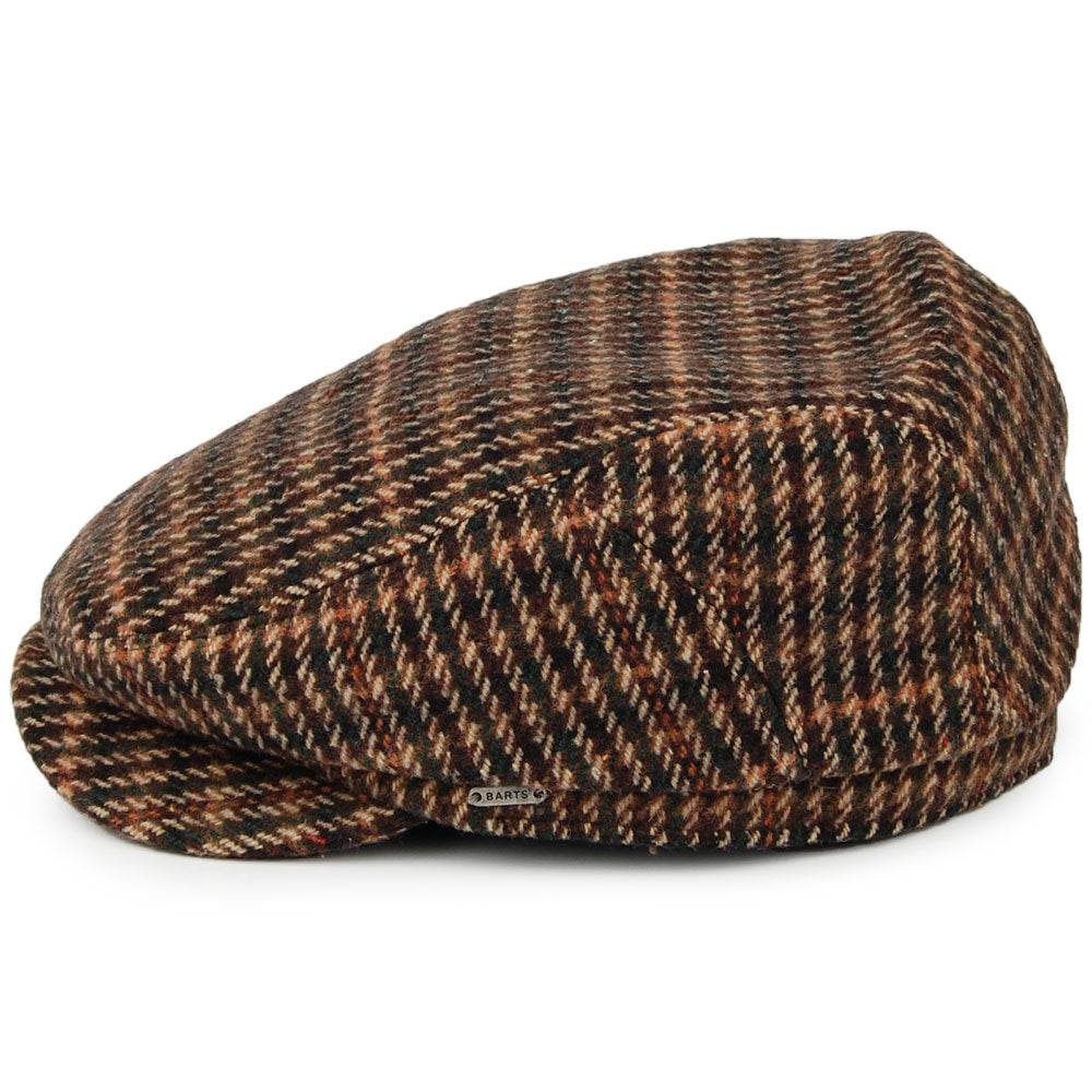 Casquette Plate Pied-de-Poule Ixia mélange de marrons BARTS