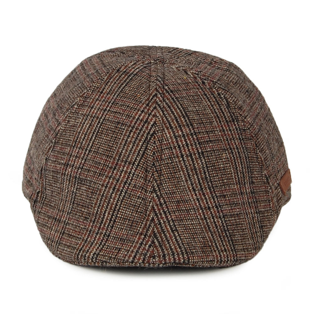 Casquette Plate Bec-de-Canard à Carreaux Mr. Mitchell marron BARTS