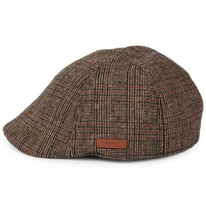 Casquette Plate Bec-de-Canard à Carreaux Mr. Mitchell marron BARTS