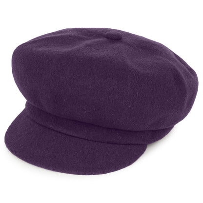 Casquette Gavroche en Laine Spitfire violet KANGOL