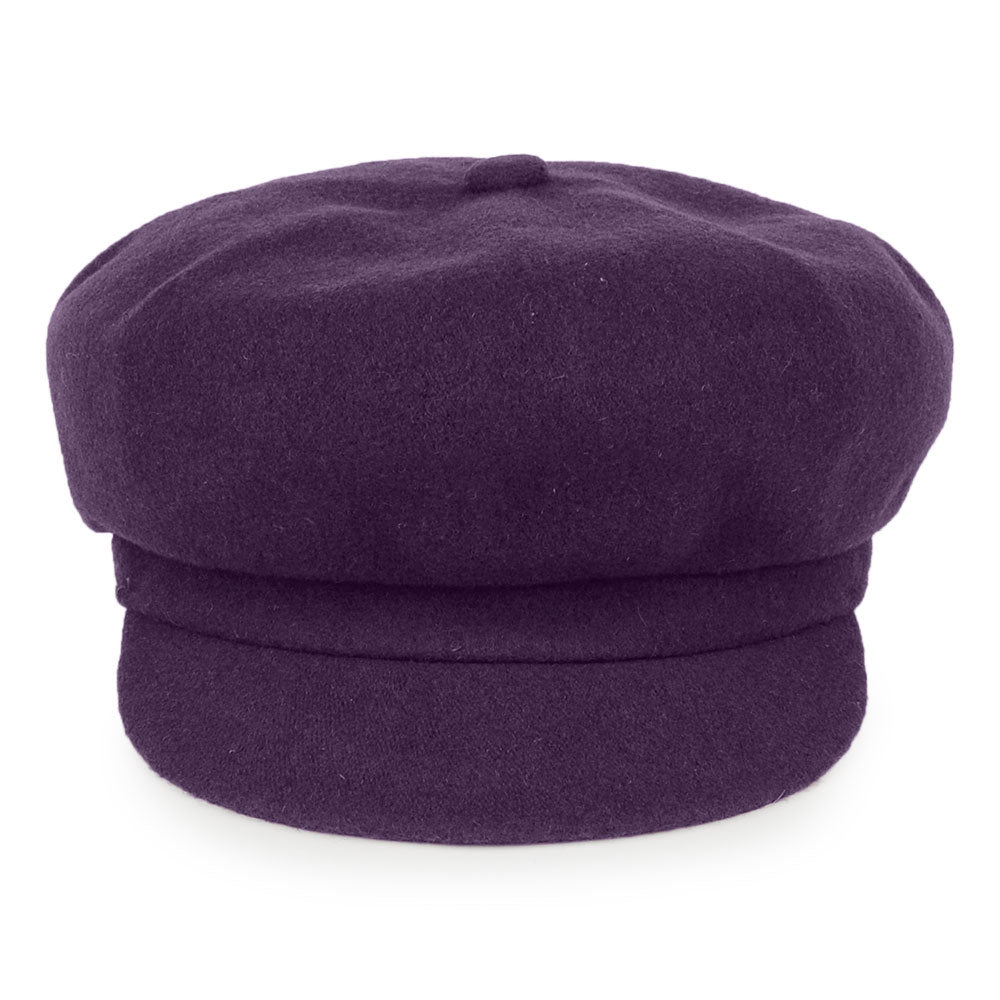 Casquette Gavroche en Laine Spitfire violet KANGOL