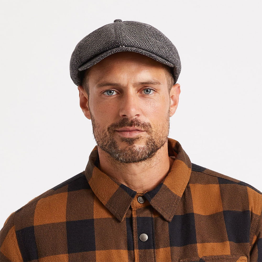 Casquette Gavroche à Chevrons Brood gris-noir BRIXTON