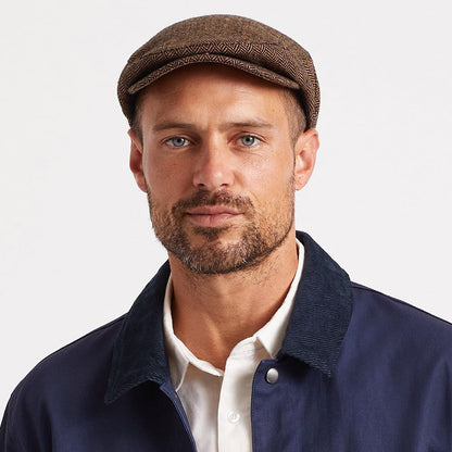 Casquette Plate à Chevrons Hooligan marron-khaki BRIXTON