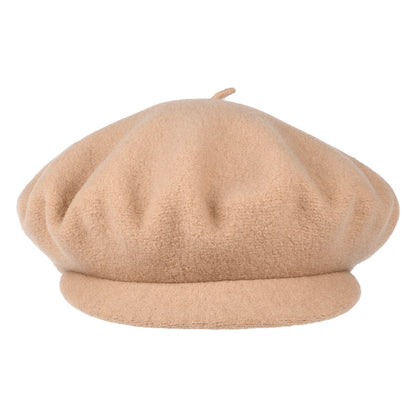 Casquette Gavroche en Laine Mérinos Campus sable clair HÉRITAGE PAR LAULHÈRE