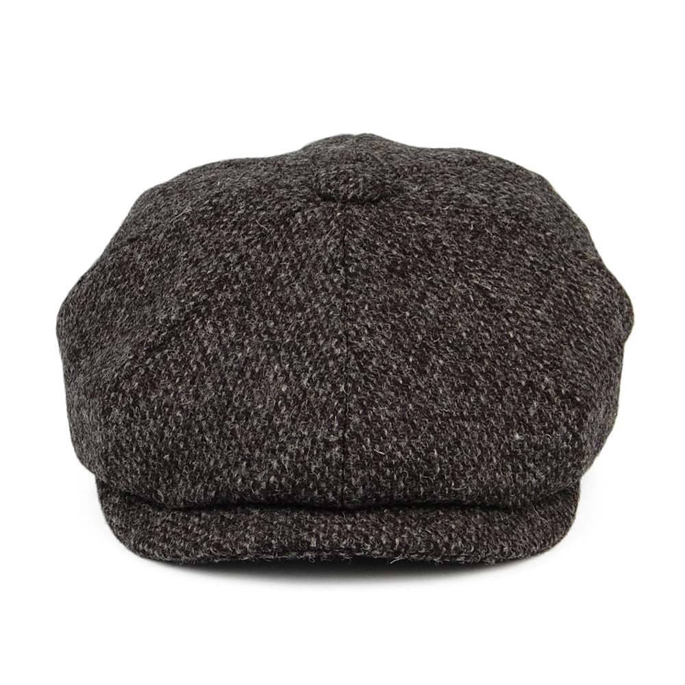 Casquette Gavroche en HARRIS TWEED Chiné Calotte Profonde anthracite CITY SPORT