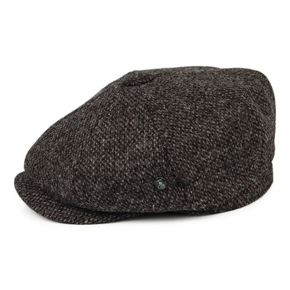 Casquette Gavroche en HARRIS TWEED Chiné Calotte Profonde anthracite CITY SPORT