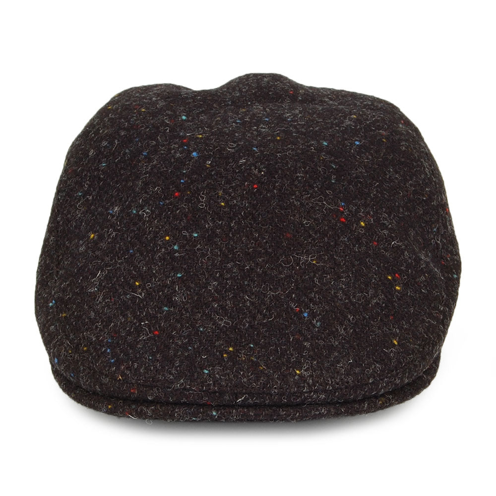 Casquette Plate en HARRIS TWEED à Protège-Oreilles Oban anthracite FAILSWORTH