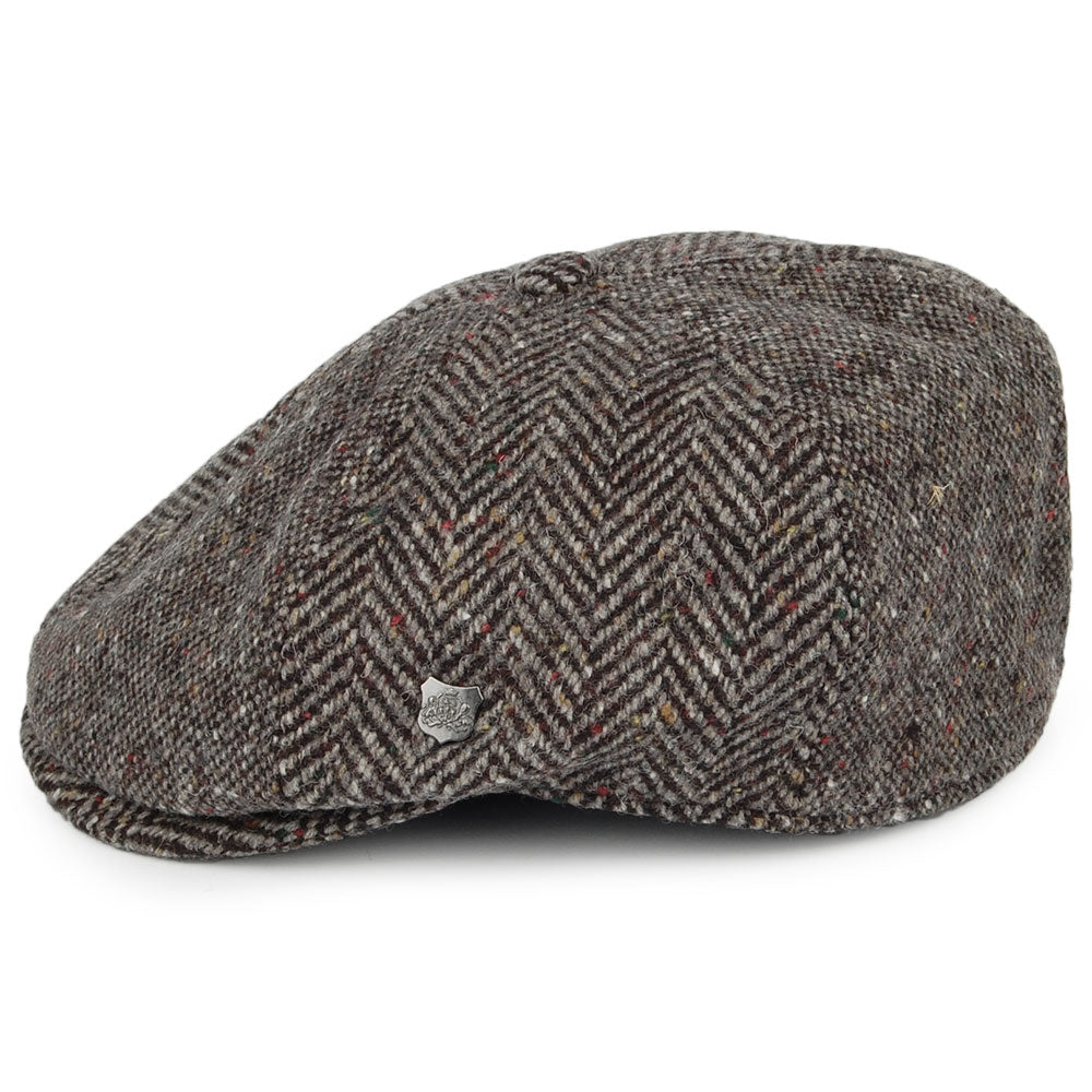 Casquette Gavroche en Tweed du Donegal Wexford gris FAILSWORTH