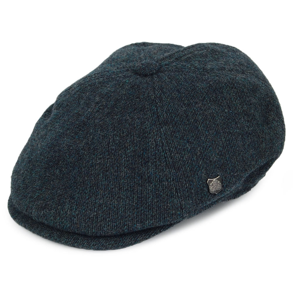 Casquette Gavroche en Laine d'Agneau Mérinos Hudson bleu pétrole FAILSWORTH