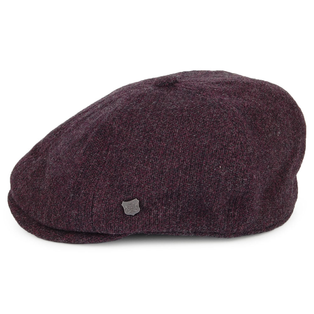 Casquette Gavroche en Laine d'Agneau Mérinos Hudson merlot FAILSWORTH