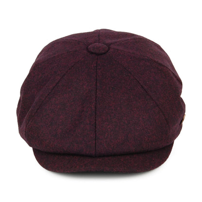 Casquette Gavroche en Melton Alfie merlot FAILSWORTH