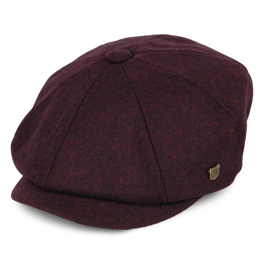 Casquette Gavroche en Melton Alfie merlot FAILSWORTH