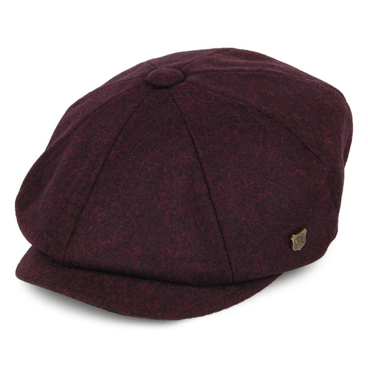 Casquette Gavroche en Melton Alfie merlot FAILSWORTH