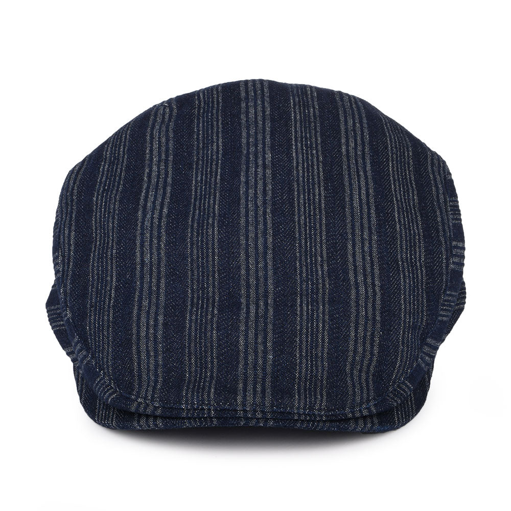 Casquette Plate en Coton à Rayures Gulick denim foncé BAILEY