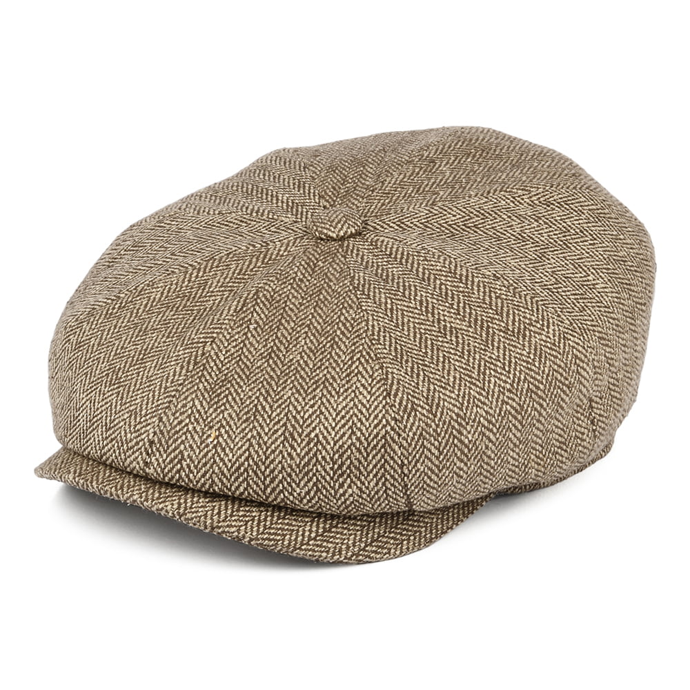 Casquette Gavroche en Soie Hatteras marron-blé STETSON