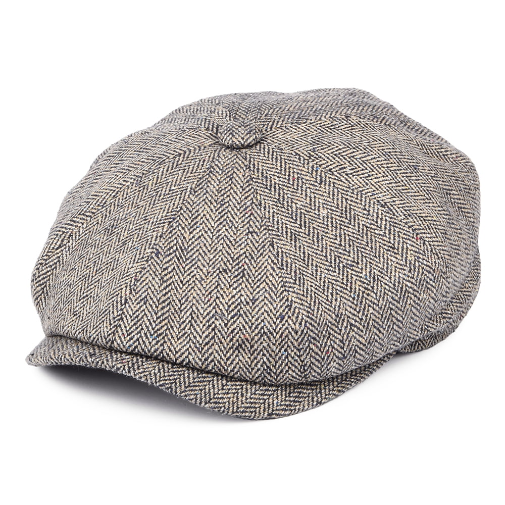 Casquette Gavroche en Soie Hatteras naturel-indigo STETSON