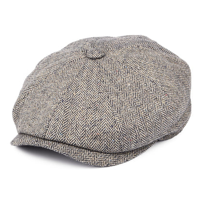 Casquette Gavroche en Soie Hatteras naturel-indigo STETSON