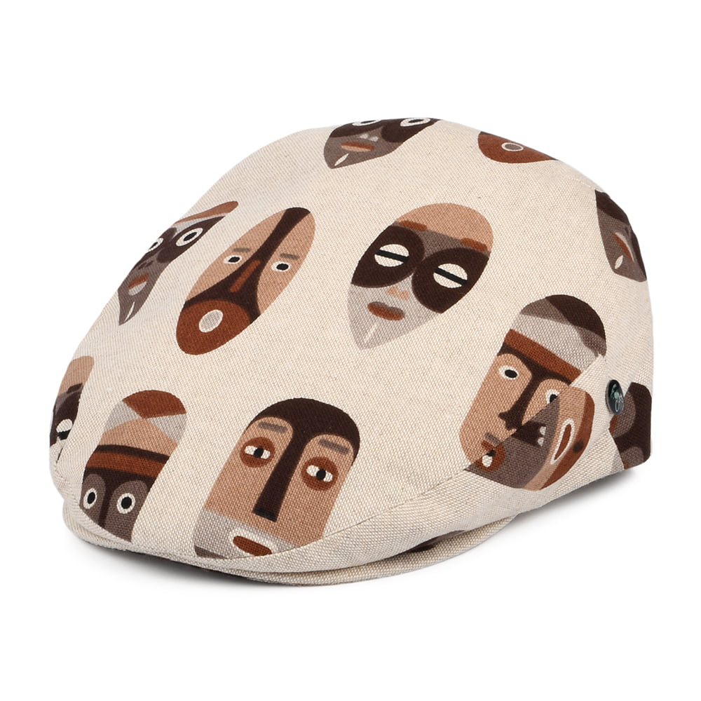 Casquette Plate en Coton Masque Tribal naturel CITY SPORT