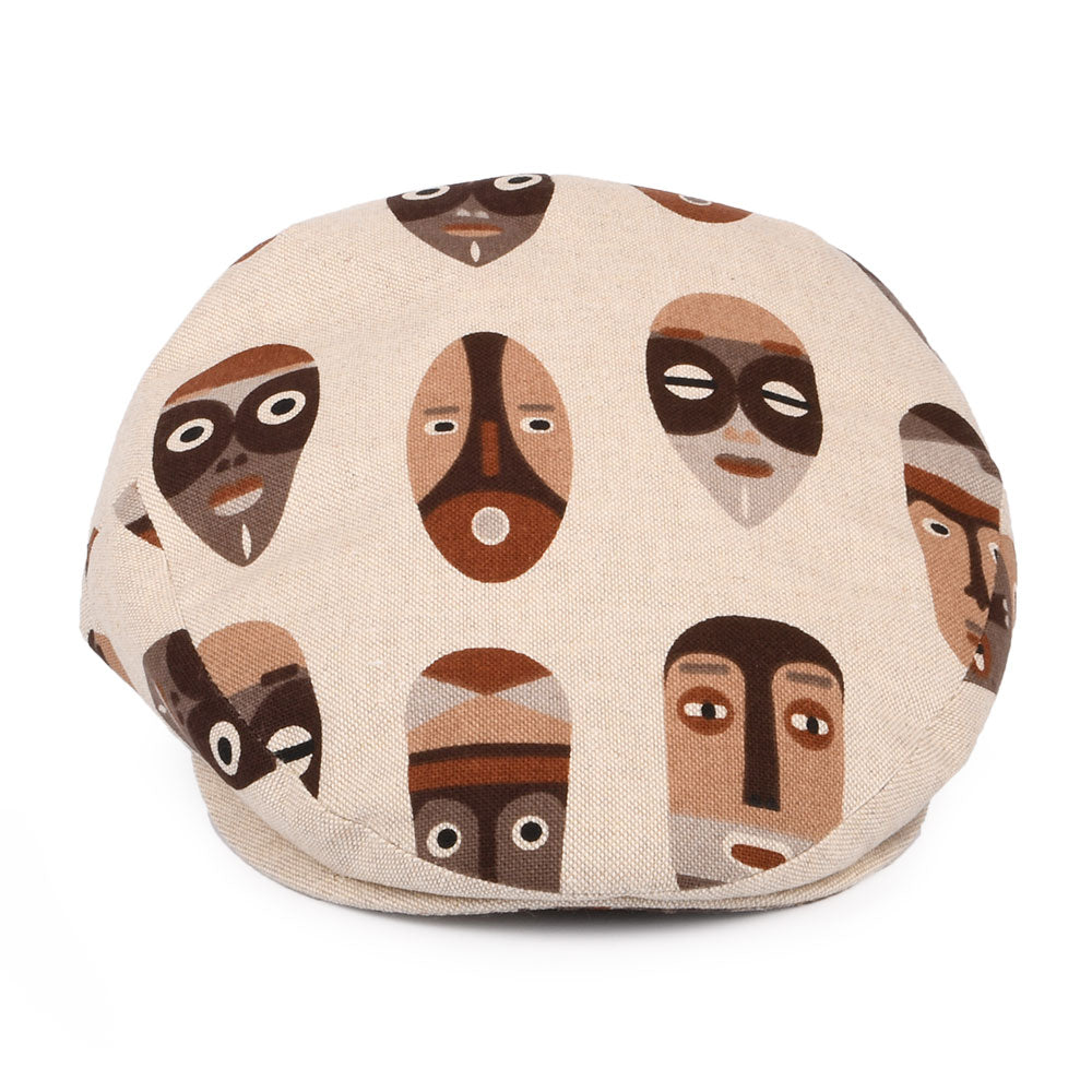 Casquette Plate en Coton Masque Tribal naturel CITY SPORT