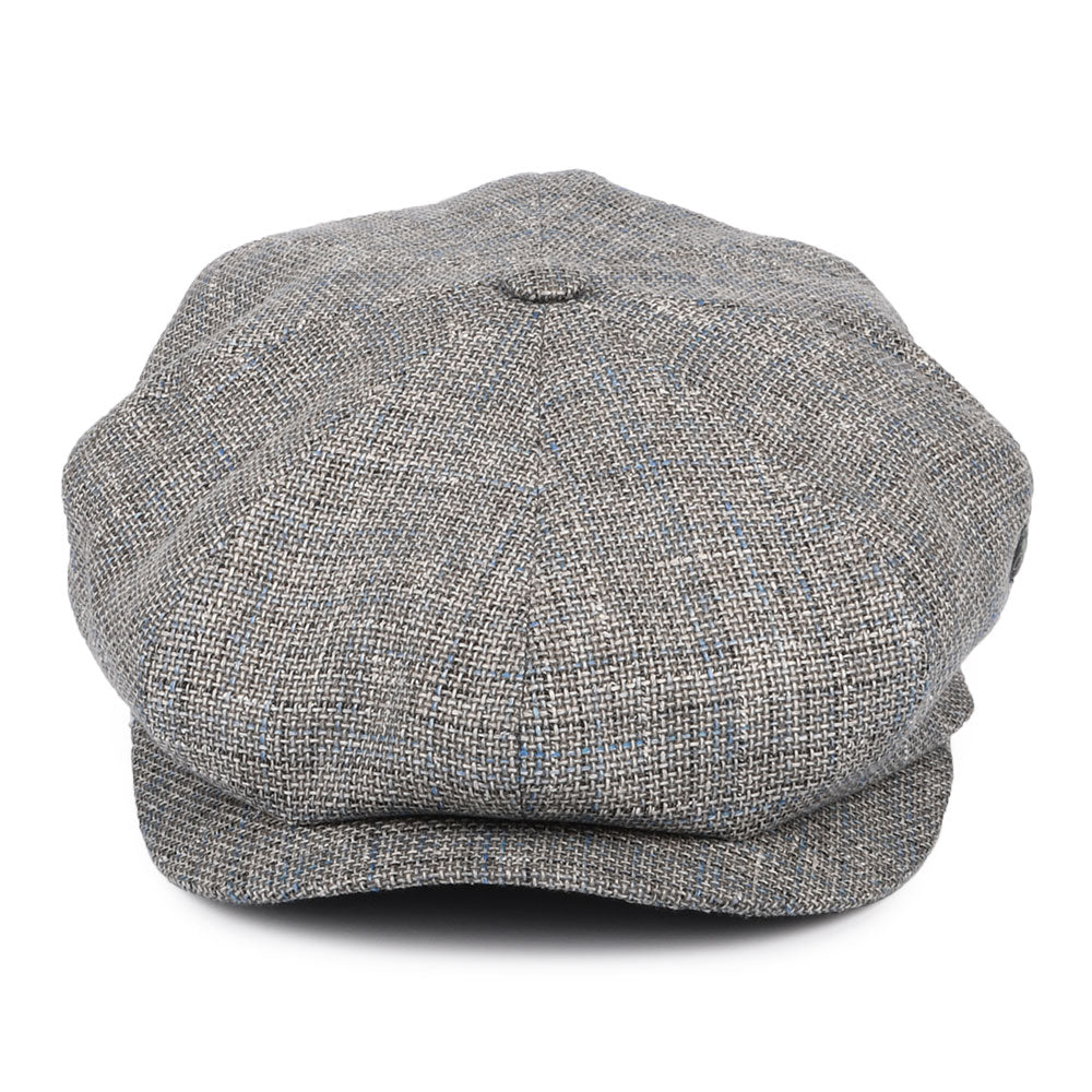 Casquette Gavroche en Lin et Coton à Carreaux gris CITY SPORT