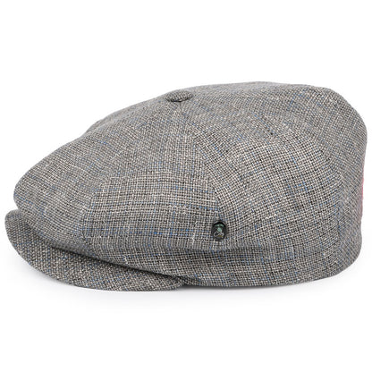 Casquette Gavroche en Lin et Coton à Carreaux gris CITY SPORT