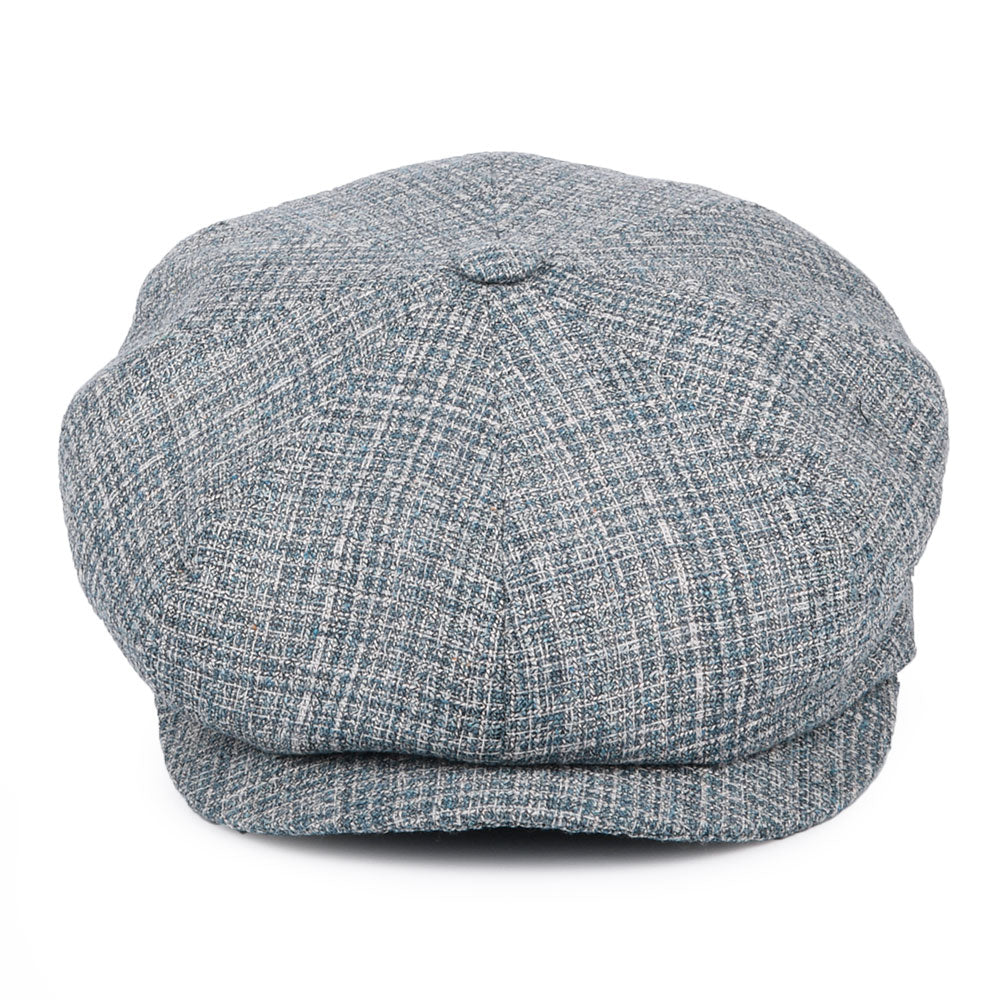 Casquette Gavroche en Soie et Laine à Carreaux bleu CITY SPORT
