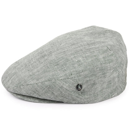 Casquette Plate en Lin à Petits Chevrons forêt CITY SPORT