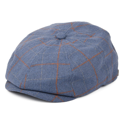 Casquette Gavroche à Carreaux Brood bleu ardoise BRIXTON