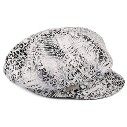 Casquette Gavroche à Imprimé Serpent blanc SEEBERGER