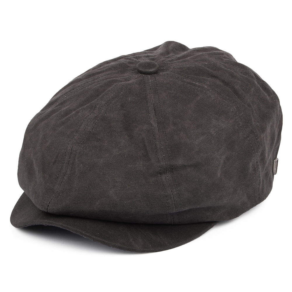 Casquette Gavroche en Toile Cirée Brood gris BRIXTON