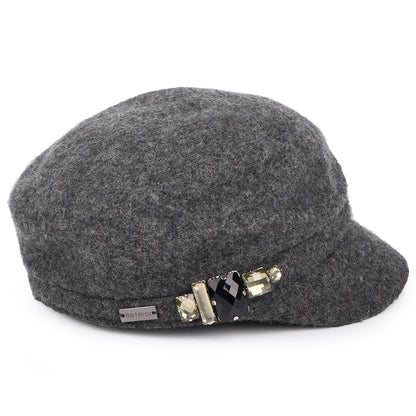 Casquette Gavroche Rhinestone gris BETMAR