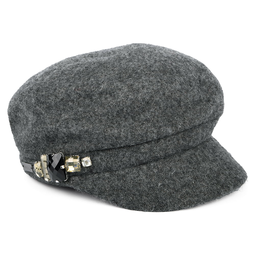 Casquette Gavroche Rhinestone gris BETMAR