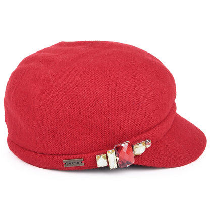 Casquette Gavroche Rhinestone rouge BETMAR